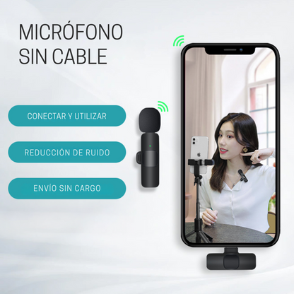 Micrófonos Solapa Inalámbricos K9 Entrada tipo C o iPhone