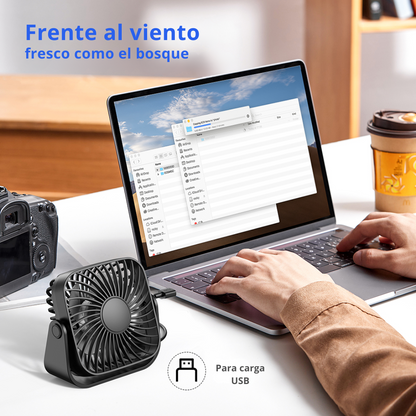 Ventilador Usb Mesa Escritorio Portátil Bajo Consumo 3 Velocidades