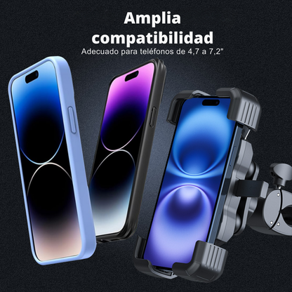Soporte Celular Moto Amortiguacion Seguro Automatico