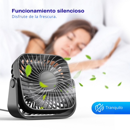 Ventilador Usb Mesa Escritorio Portátil Bajo Consumo 3 Velocidades