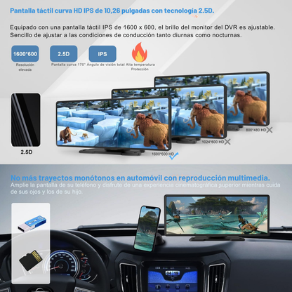 PANTALLA RADIO CARRO CAR PLAY ANDROID AUTO INALÁMBRICA 10,26" + CÁMARA REVERSA