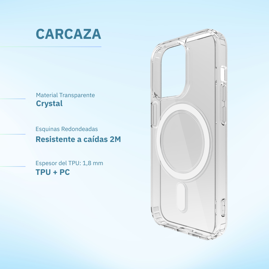 Case Carcasa Forro Transparente Para iPhone Con Magsafe