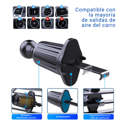 Soporte Celular Carro Rejilla Ventilación Ajuste Automático