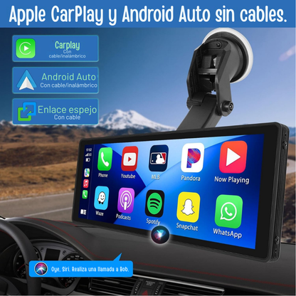 PANTALLA RADIO CARRO CAR PLAY ANDROID AUTO INALÁMBRICA 10,26" + CÁMARA REVERSA