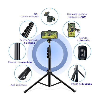 Trípode Celular Punta Flexible Soporte Ajustable Cámara