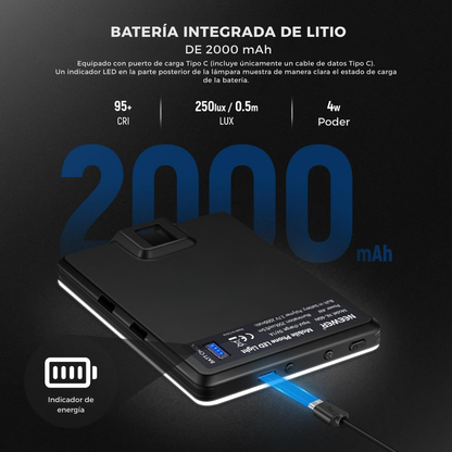 Luz Mini Portatil Recargable Para Camara Creacion Contenido