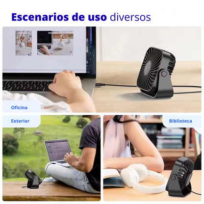 Ventilador Usb Mesa Escritorio Portátil Bajo Consumo 3 Velocidades
