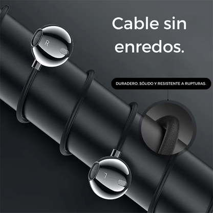 Audifonos Cable Tipo Auxiliar 1x1 Jack 3.5mm Auriculares E7