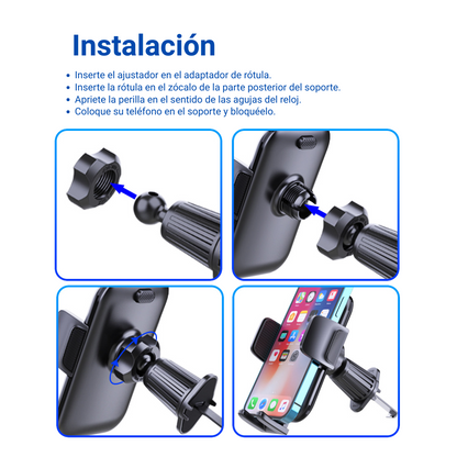 Soporte Celular Carro Rejilla Ventilación Ajuste Automático