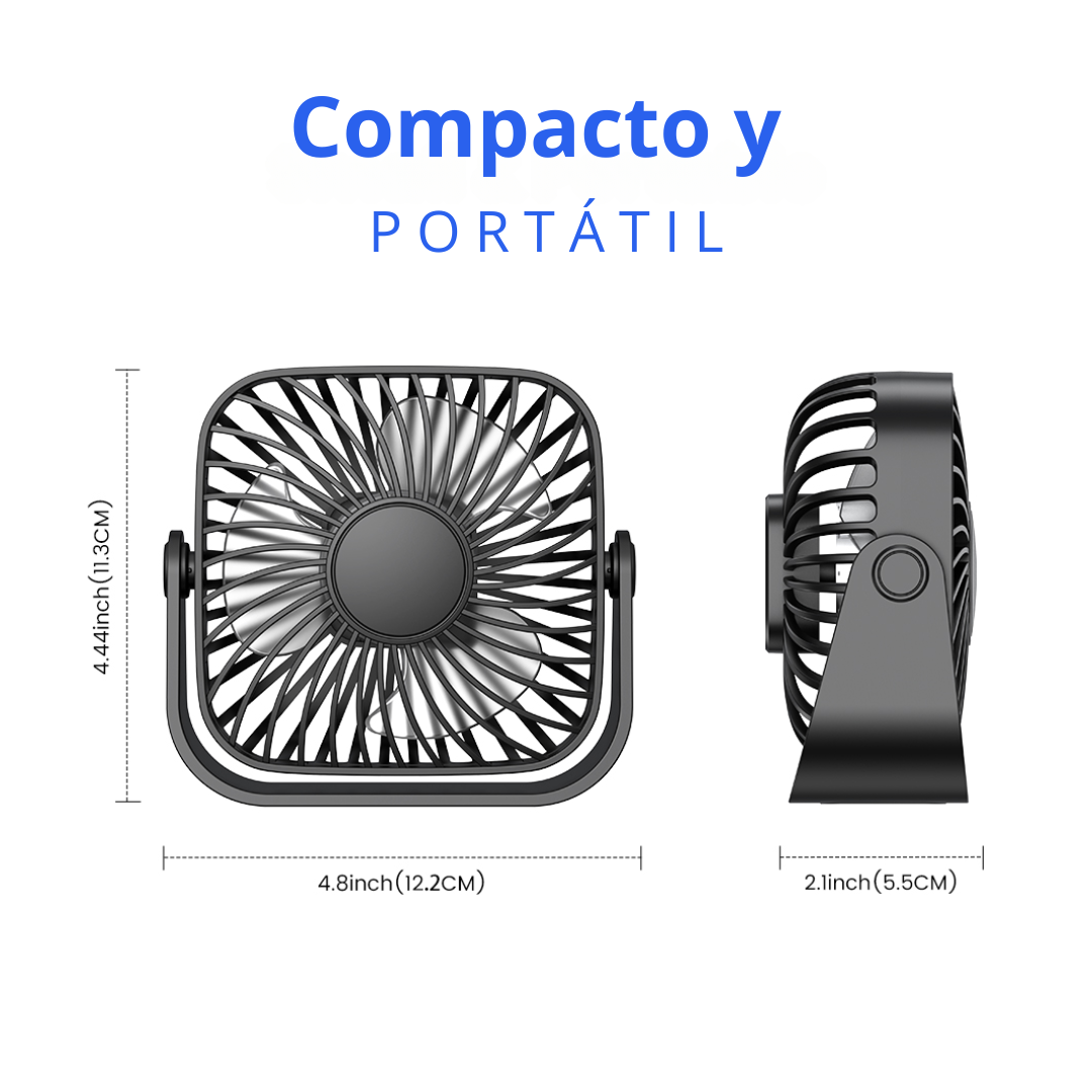 Ventilador Usb Mesa Escritorio Portátil Bajo Consumo 3 Velocidades