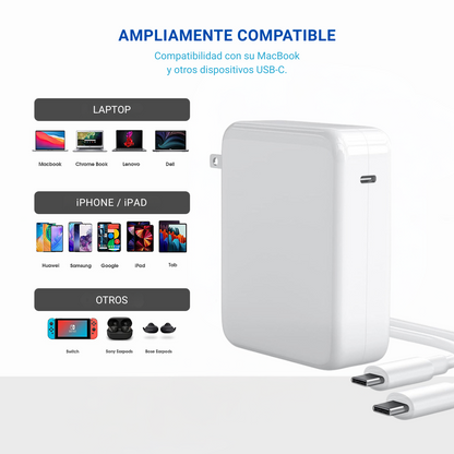 Cargador Portátil 140w Compatible Macbook Pro / Air Tipo C