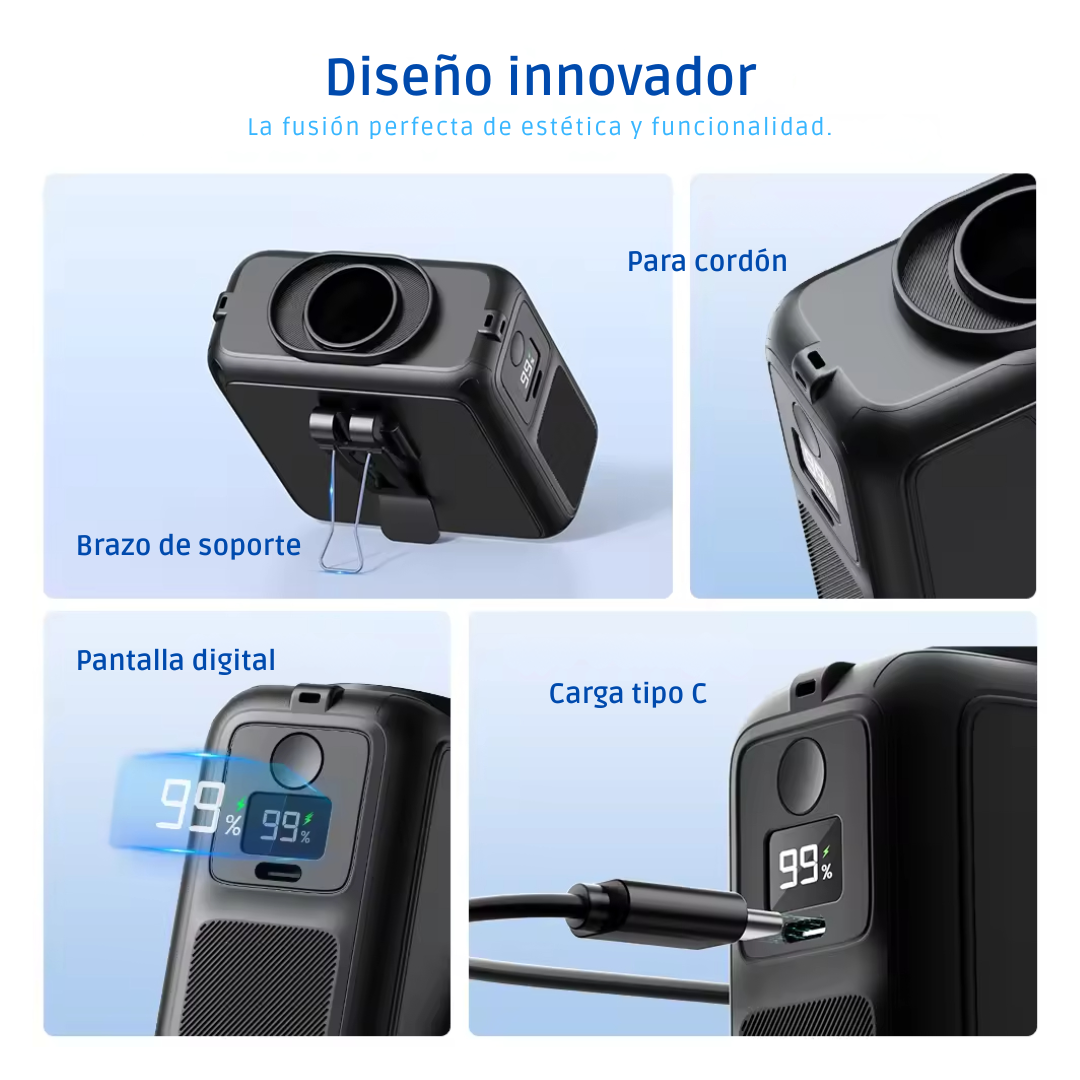 Ventilador Cintura Portatil Recargable + Powerbank 10000mah
