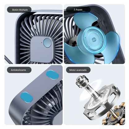 Ventilador Escritorio Pequeño Usb Ajustable Bajo Consumo