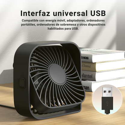 Ventilador Escritorio Pequeño Usb Ajustable Bajo Consumo