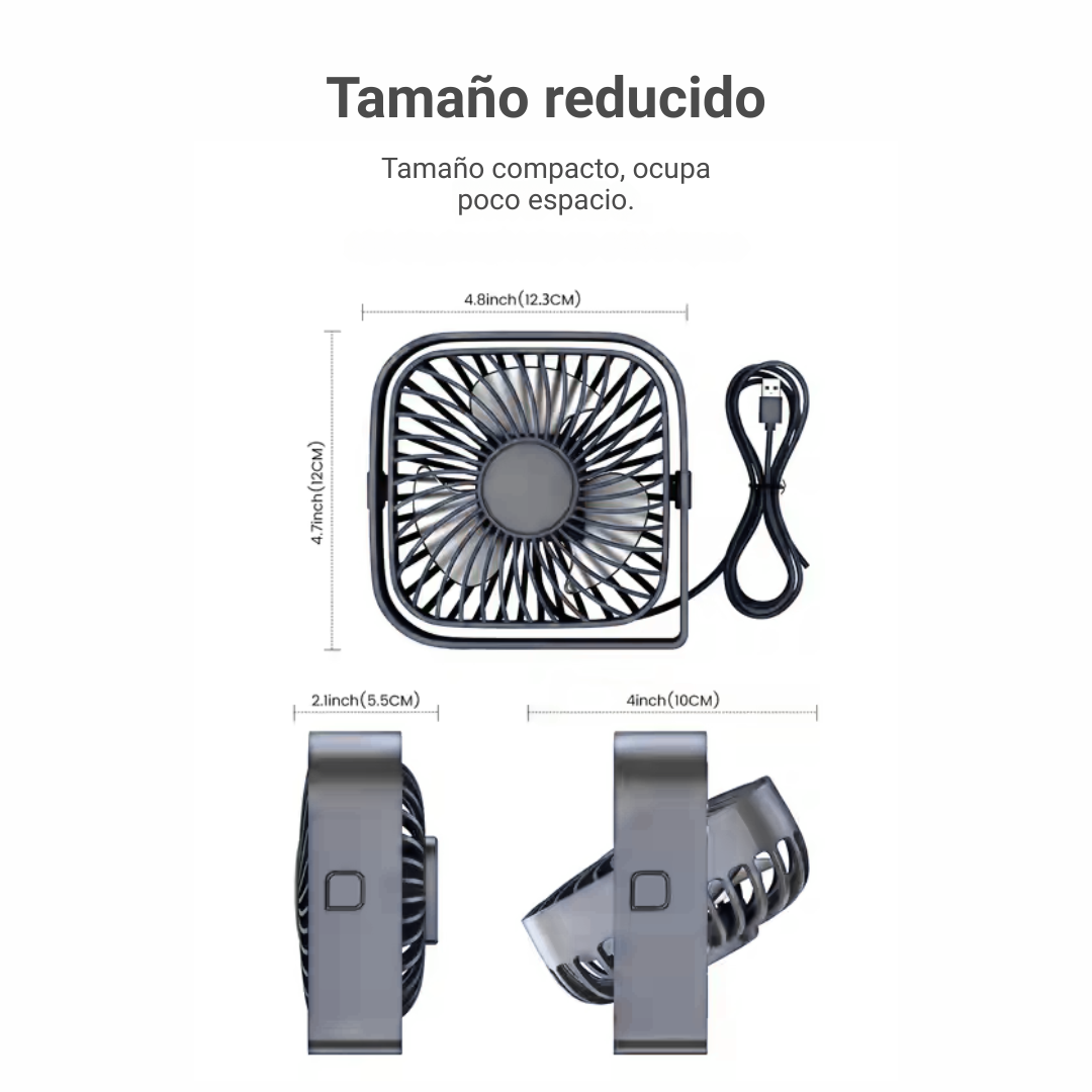 Ventilador Escritorio Pequeño Usb Ajustable Bajo Consumo