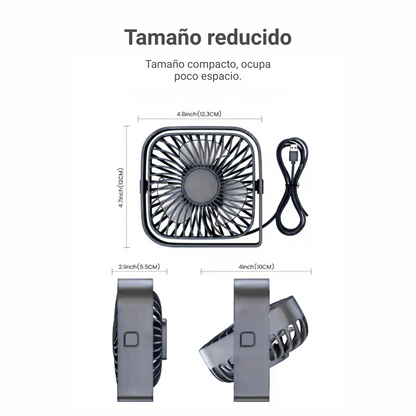 Ventilador Escritorio Pequeño Usb Ajustable Bajo Consumo