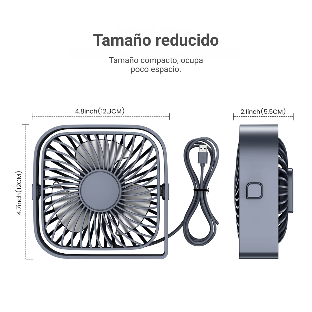Ventilador Escritorio Pequeño Usb Ajustable Bajo Consumo