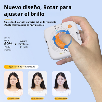 Luz Portátil Magnética M22 Cámara Celular Recargable Rgb