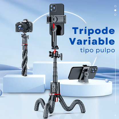 PULPO TRÍPODE PARA CELULAR / CÁMARA CON PATAS FLEXIBLES