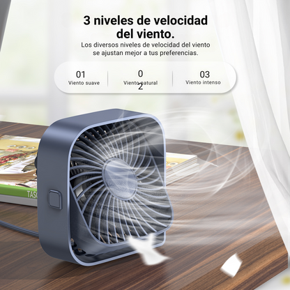 Ventilador Escritorio Pequeño Usb Ajustable Bajo Consumo