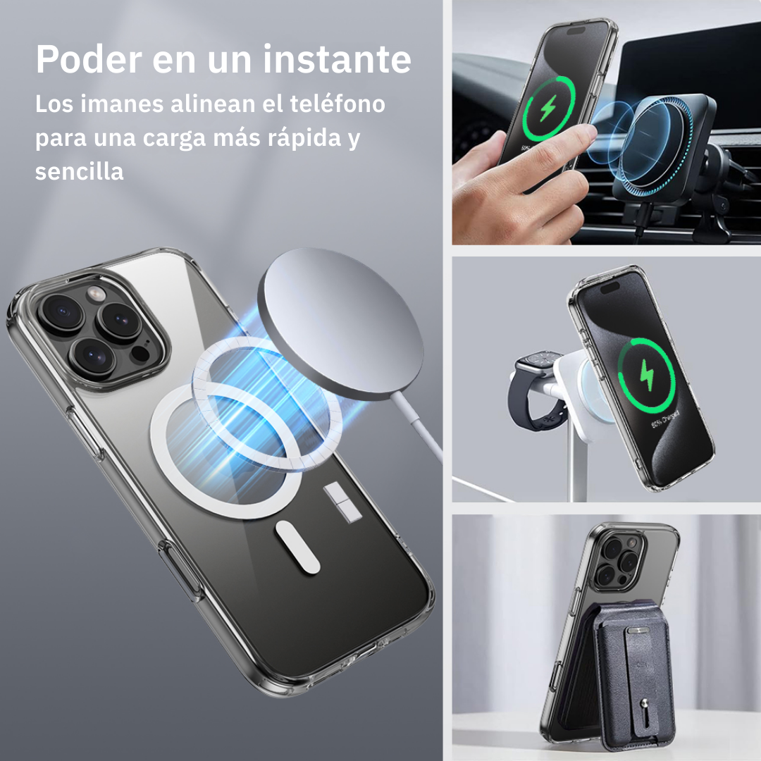 Case Carcasa Forro Transparente Para iPhone Con Magsafe