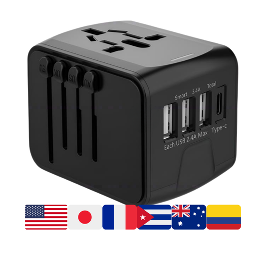 Adaptador Corriente Multipuertos Europa Internacional Viajes